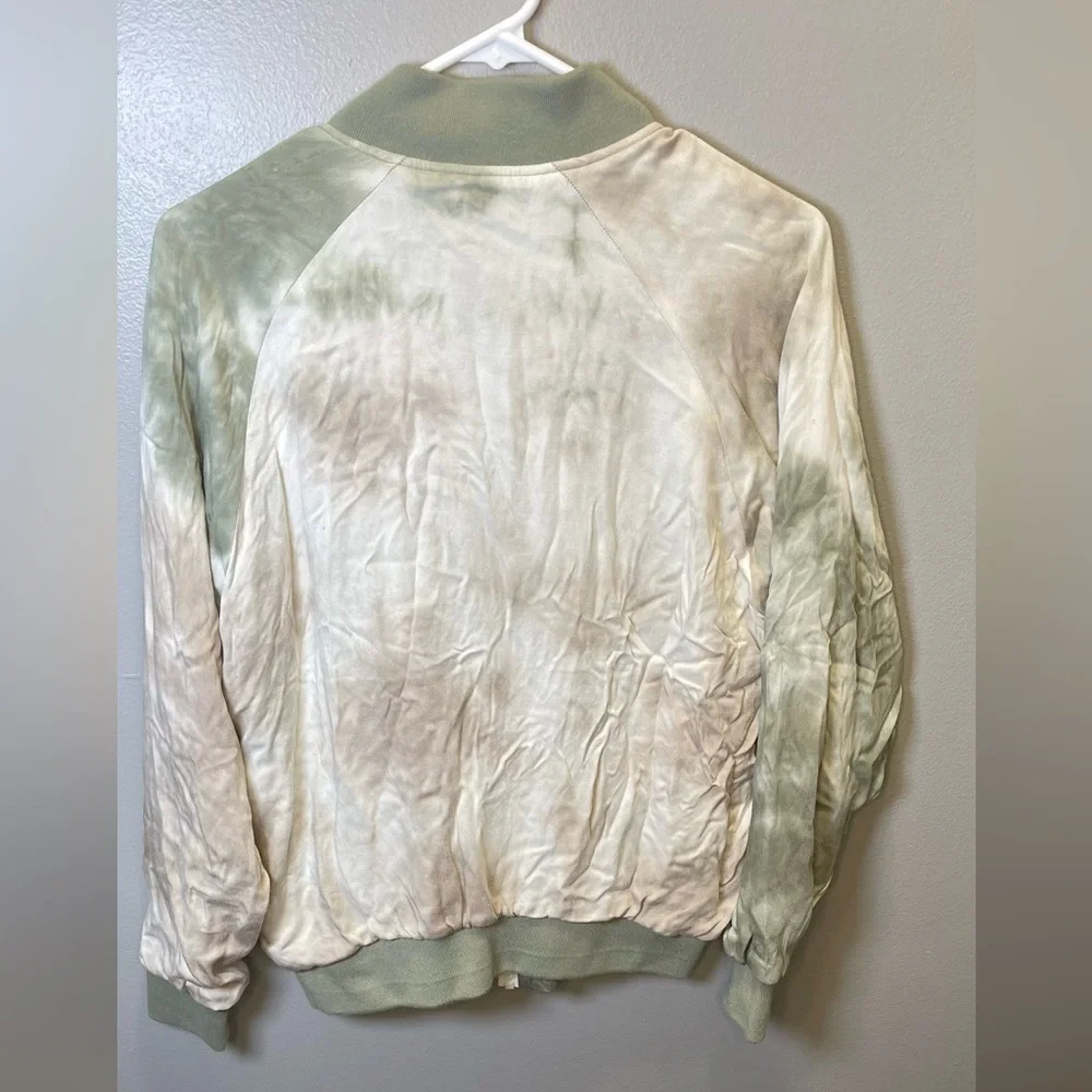 Without Walls‎ Women's NEW Reversible Tie-Dye Bomber Jacket Green Size Med